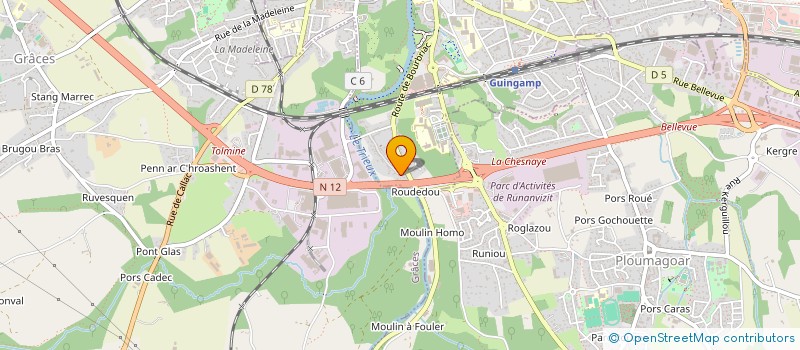 localisation de l'entreprise MONSIEUR JOANNY CAPLAU  GUINGAMP