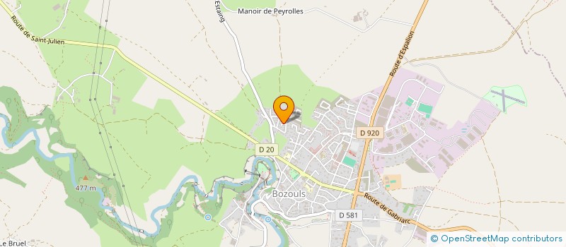 localisation de l'entreprise MONSIEUR JOANNY JOURDAN  BOZOULS