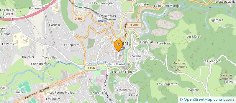 localisation de l'entreprise MONSIEUR JOAO-FREDERIC DA SILVA  THIERS