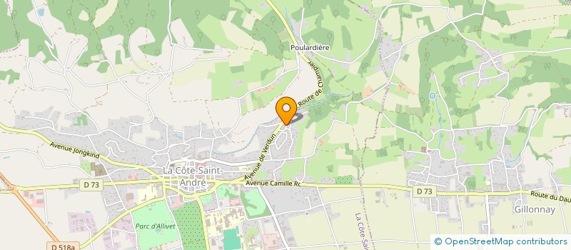 localisation de l'entreprise MONSIEUR JOAODE DEUS  LA COTE-SAINT-ANDRE