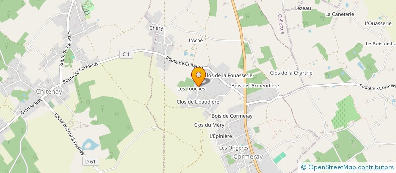 localisation de l'entreprise MONSIEUR JOAQUIM DIAS  CORMERAY