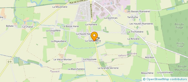 localisation de l'entreprise MONSIEUR JOCELYN MENARD  VALLONS-DE-L'ERDRE