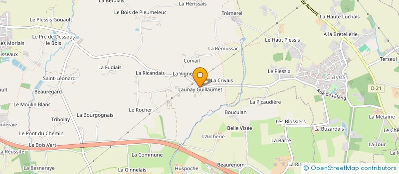 localisation de l'entreprise MONSIEUR JOCELYN RAHUEL  PLEUMELEUC