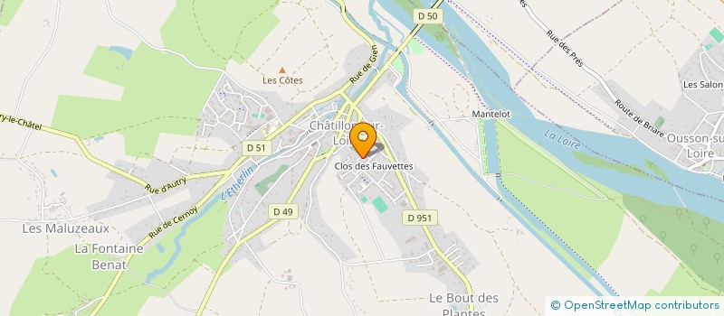 localisation de l'entreprise MONSIEUR JOCELYN VRIGNAUD à CHATILLON-SUR-LOIRE