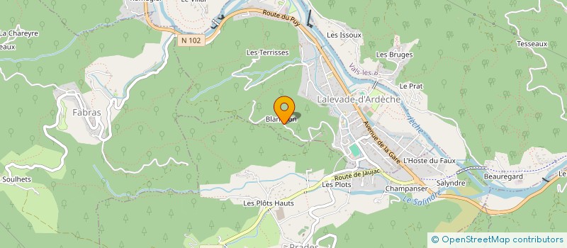 localisation de l'entreprise MONSIEUR JOE GAUBIG à LALEVADE-D'ARDECHE