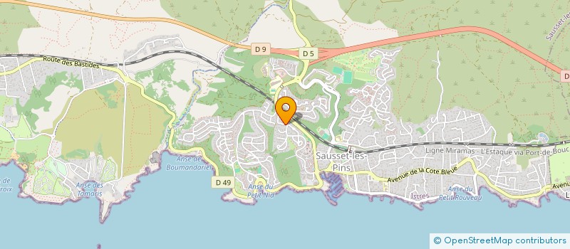 localisation de l'entreprise MONSIEUR JOEL ALECH  SAUSSET-LES-PINS