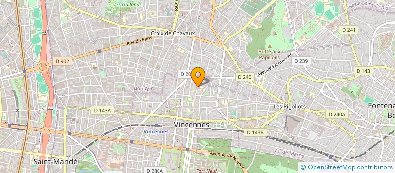 localisation de l'entreprise MONSIEUR JOEL BACHELET à VINCENNES