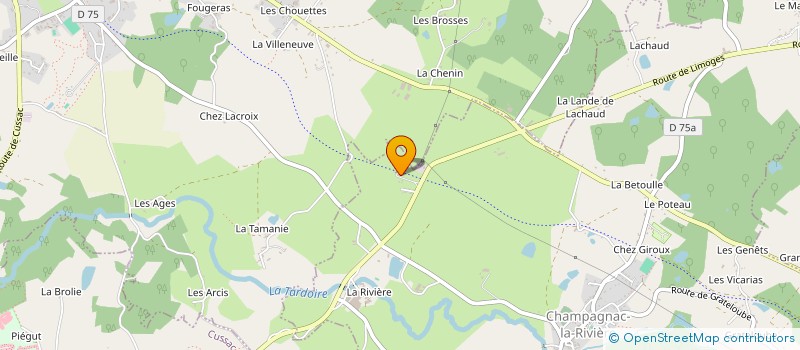 localisation de l'entreprise MONSIEUR JOEL BAISNEE  CHAMPAGNAC-LA-RIVIERE