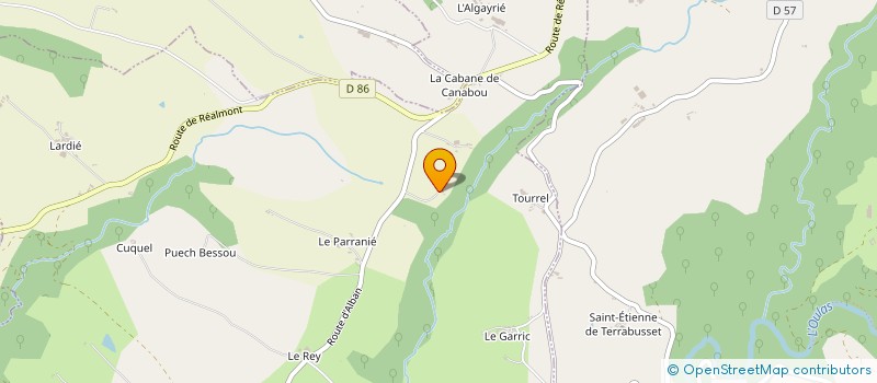 localisation de l'entreprise MONSIEUR JOEL BARDOU  TEILLET