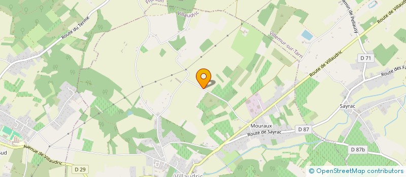 localisation de l'entreprise MONSIEUR JOEL BARET  VILLAUDRIC