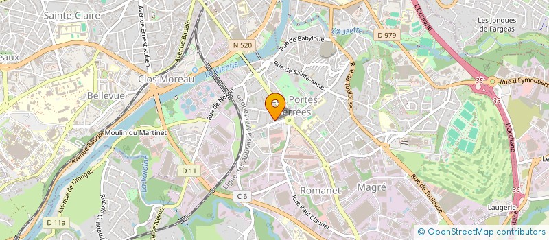 localisation de l'entreprise MONSIEUR JOEL BEGAUD à LIMOGES