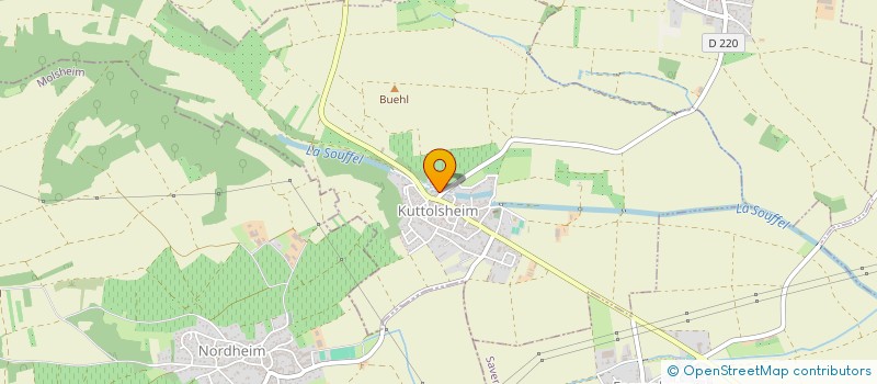 localisation de l'entreprise MONSIEUR JOEL BERNHARDT  KUTTOLSHEIM