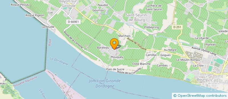 localisation de l'entreprise MONSIEUR JOEL BERTEAU  SAINT-SEURIN-DE-BOURG