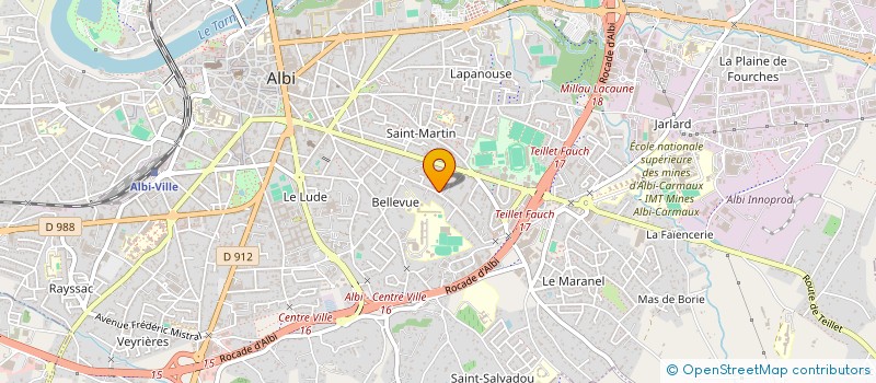 localisation de l'entreprise MONSIEUR JOEL BERTEVAS à ALBI
