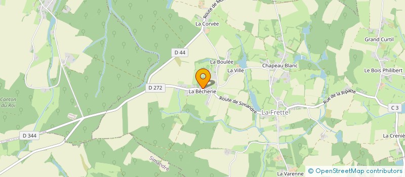 localisation de l'entreprise MONSIEUR JOEL BERTHET  LA FRETTE