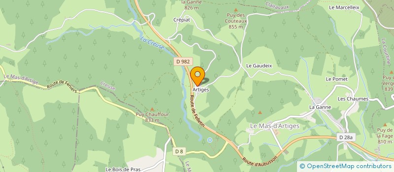 localisation de l'entreprise MONSIEUR JOEL BESSE  LE MAS-D'ARTIGE