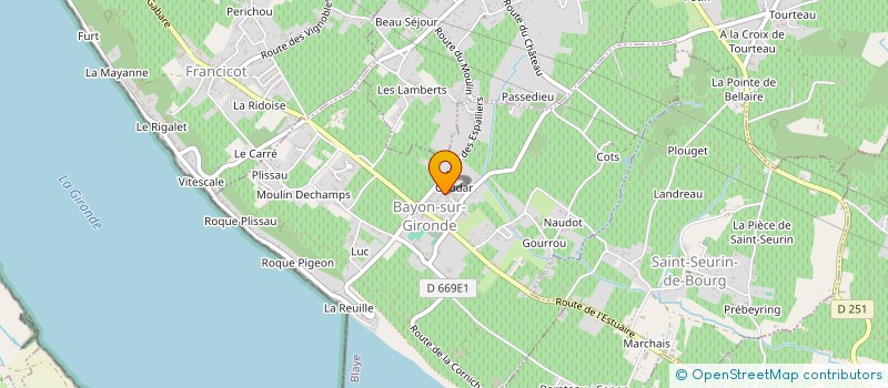 localisation de l'entreprise MONSIEUR JOEL BILBER RODRIGUES  BAYON-SUR-GIRONDE