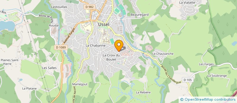 localisation de l'entreprise MONSIEUR JOEL BOUSSARD à USSEL