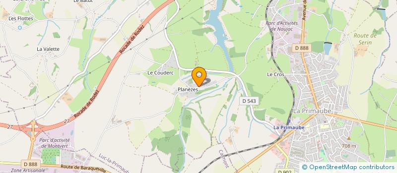 localisation de l'entreprise MONSIEUR JOEL BRO  LUC-LA-PRIMAUBE