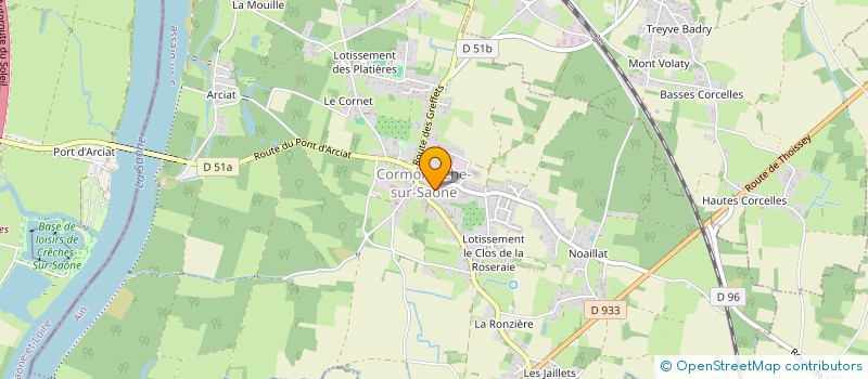 localisation de l'entreprise MONSIEUR JOEL BROYER à CORMORANCHE-SUR-SAONE
