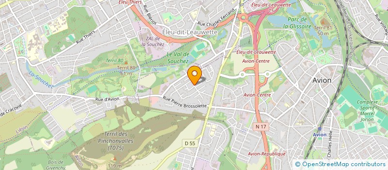 localisation de l'entreprise MONSIEUR JOEL BRUHIER à AVION