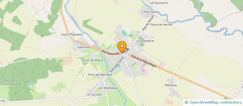 localisation de l'entreprise MONSIEUR JOEL BRUNET à CLION