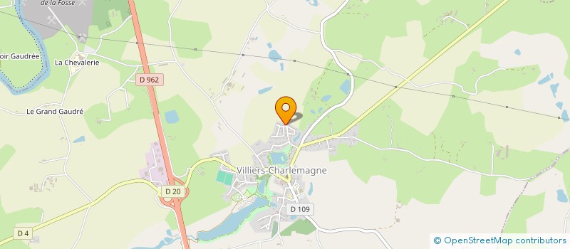 localisation de l'entreprise MONSIEUR JOEL CHAUVEAU  VILLIERS-CHARLEMAGNE