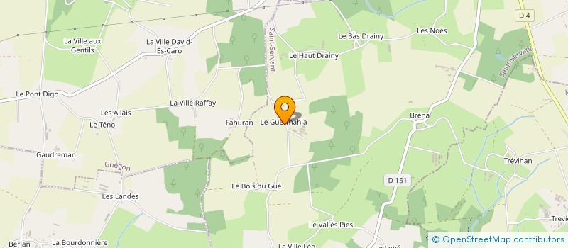 localisation de l'entreprise MONSIEUR JOEL CLEQUIN à SAINT-SERVANT