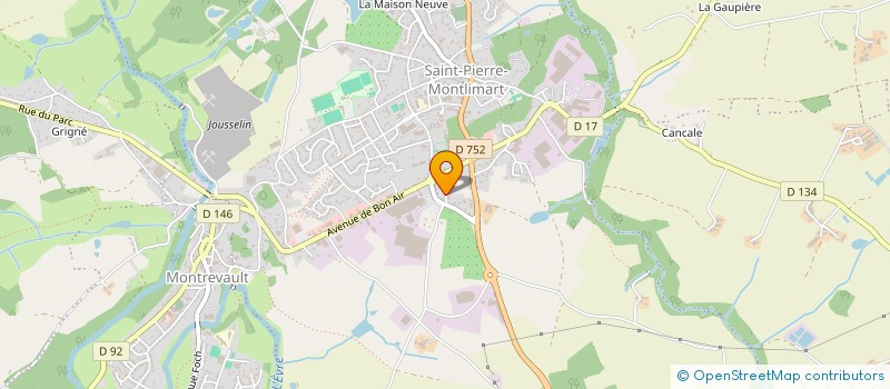 localisation de l'entreprise MONSIEUR JOEL COUET à MONTREVAULT-SUR-EVRE