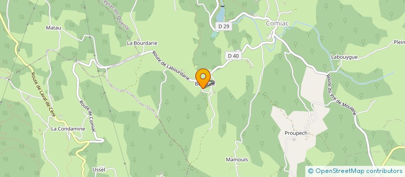 localisation de l'entreprise MONSIEUR JOEL COUPERIE  SOUSCEYRAC-EN-QUERCY