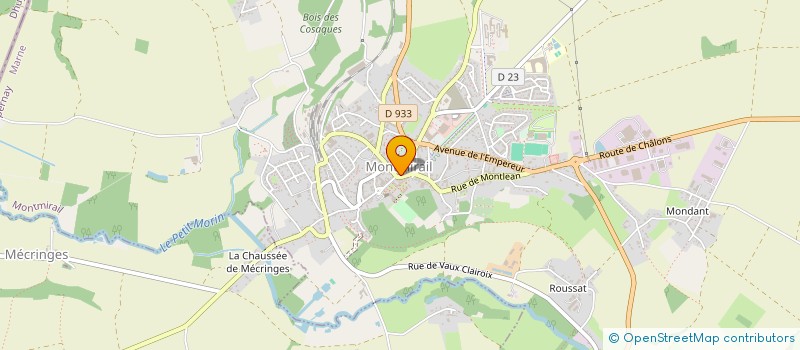 localisation de l'entreprise MONSIEUR JOEL CRIBAILLET  MONTMIRAIL