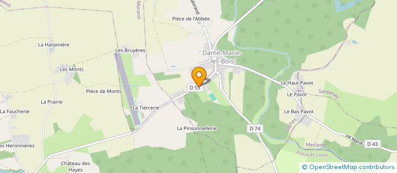 localisation de l'entreprise MONSIEUR JOEL CUVIER à DAME MARIE LES BOIS