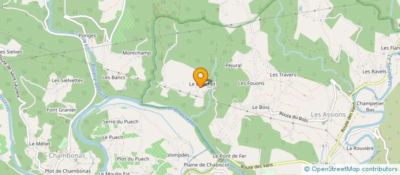 localisation de l'entreprise MONSIEUR JOEL DEGUILHEM  LES ASSIONS