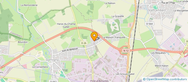 localisation de l'entreprise MONSIEUR JOEL DELAUNAY à DAMIGNY