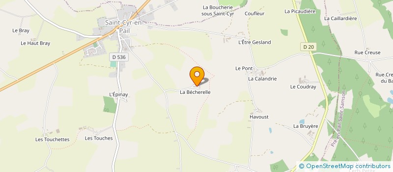 localisation de l'entreprise MONSIEUR JOEL DELHOMMEAU  SAINT-CYR-EN-PAIL