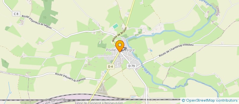 localisation de l'entreprise MONSIEUR JOEL DENIS  POILLE-SUR-VEGRE