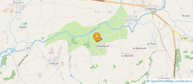 localisation de l'entreprise MONSIEUR JOEL ESPINASSE  ANGLARS-SAINT-FELIX