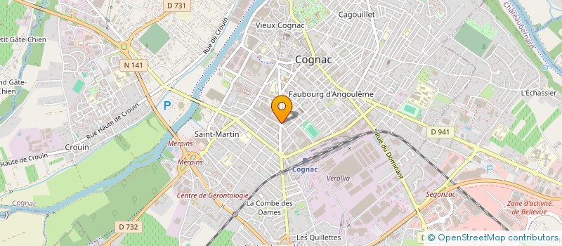 localisation de l'entreprise MONSIEUR JOEL FEITO à COGNAC