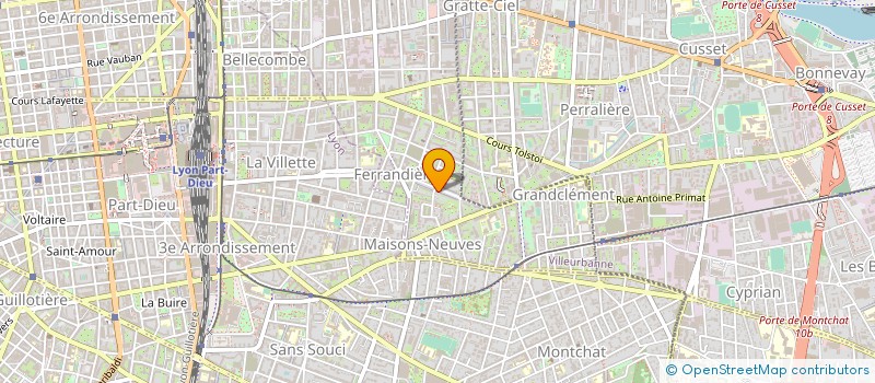 localisation de l'entreprise MONSIEUR JOEL FOUILLAT  VILLEURBANNE