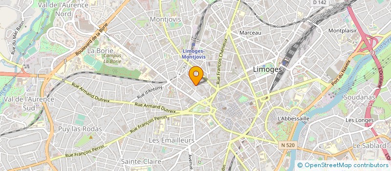 localisation de l'entreprise MONSIEUR JOEL FRUGIER à LIMOGES