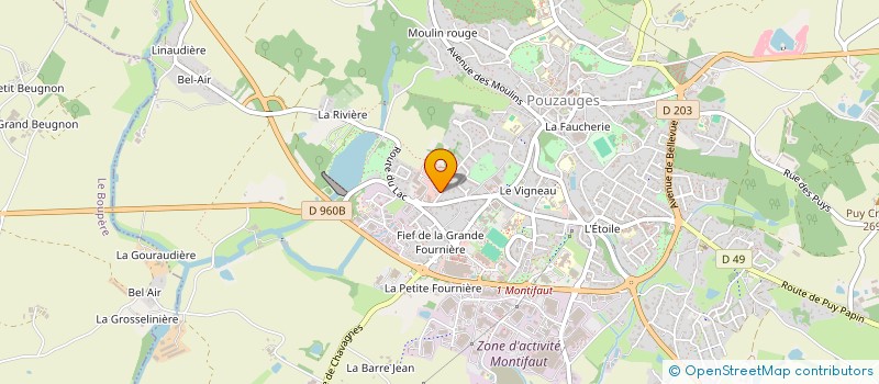 localisation de l'entreprise MONSIEUR JOEL GALLIEN  POUZAUGES