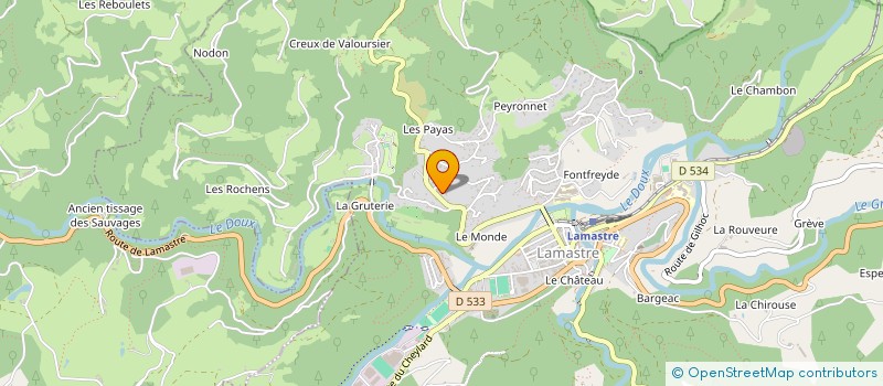 localisation de l'entreprise MONSIEUR JOEL GAZULLA  LAMASTRE