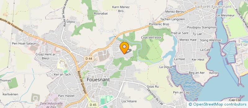 localisation de l'entreprise MONSIEUR JOEL GUEGUEN à FOUESNANT