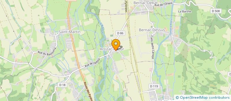 localisation de l'entreprise MONSIEUR JOEL LABOURDETTE  ARCIZAC-ADOUR