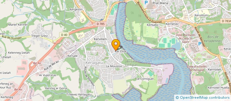 localisation de l'entreprise MONSIEUR JOEL LE DU à QUIMPER