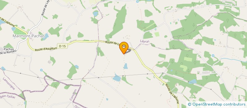 localisation de l'entreprise MONSIEUR JOEL LLORENS  ASTAFFORT