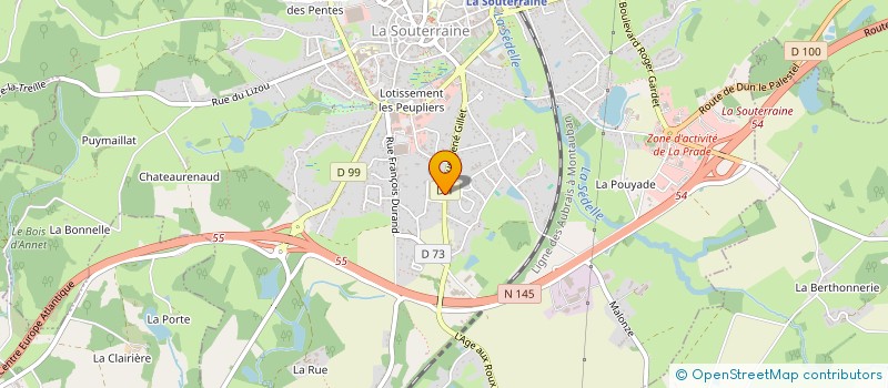 localisation de l'entreprise MONSIEUR JOEL LONGEVILLE à LA SOUTERRAINE