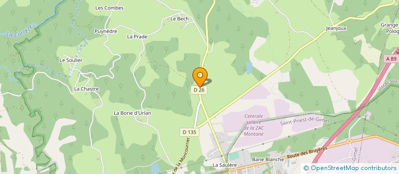 localisation de l'entreprise MONSIEUR JOEL MONTEIL à CORREZE