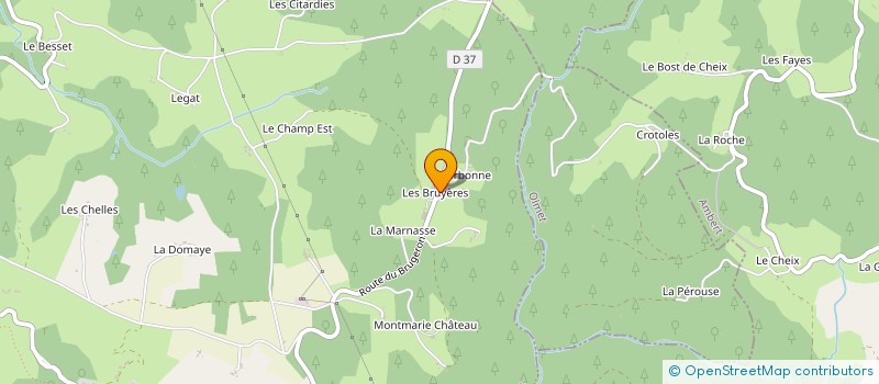 localisation de l'entreprise MONSIEUR JOEL MORANGE  OLLIERGUES