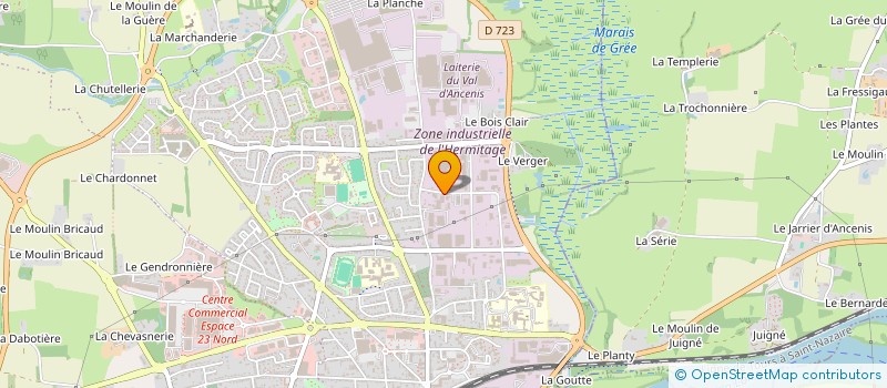 localisation de l'entreprise MONSIEUR JOEL MOREAU  ANCENIS-SAINT-GEREON
